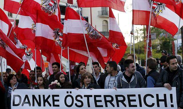 Betroffene sagten bei Demo ''Danke, Österreich!''