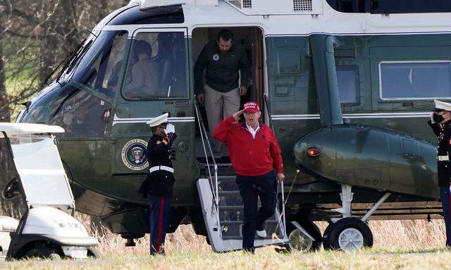 U.S. President Trump at Trump National Golf Club in Sterling