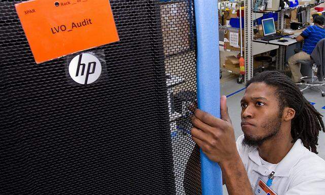 Hewlett-Packard ProLiant commercial data servers are assembled in Houston.
