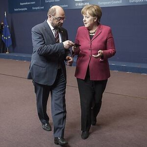 Martin Schulz und Angela Merkel