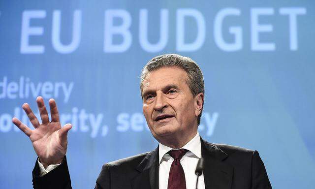 EU-Kommissar Günther Oettinger sieht in den Plastik-Plänen der Kommission kein Problem.