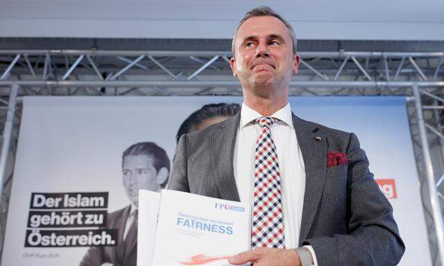 Norbert Hofer präsentierte am Mittwoch allein das Wahlprogramm der FPÖ. Parteichef Strache ist auf Bundesländertour. 
