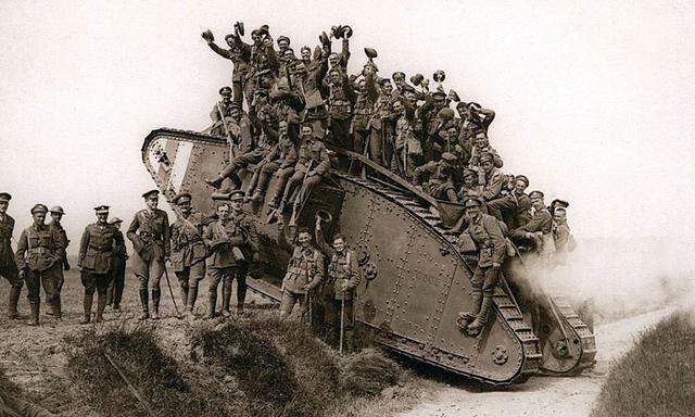 Englischer Mark IV-Tank im Ersten Weltkrieg