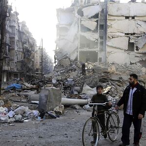 Die syrische Stadt Aleppo ist komplett zerstört.