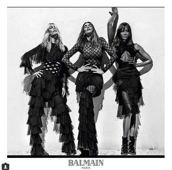 Erst vor Kurzem war das Langzeit-Model an der Seite von Cindy Crawford und Claudia Schiffer in der Kampagne von Balmain zu sehen. 