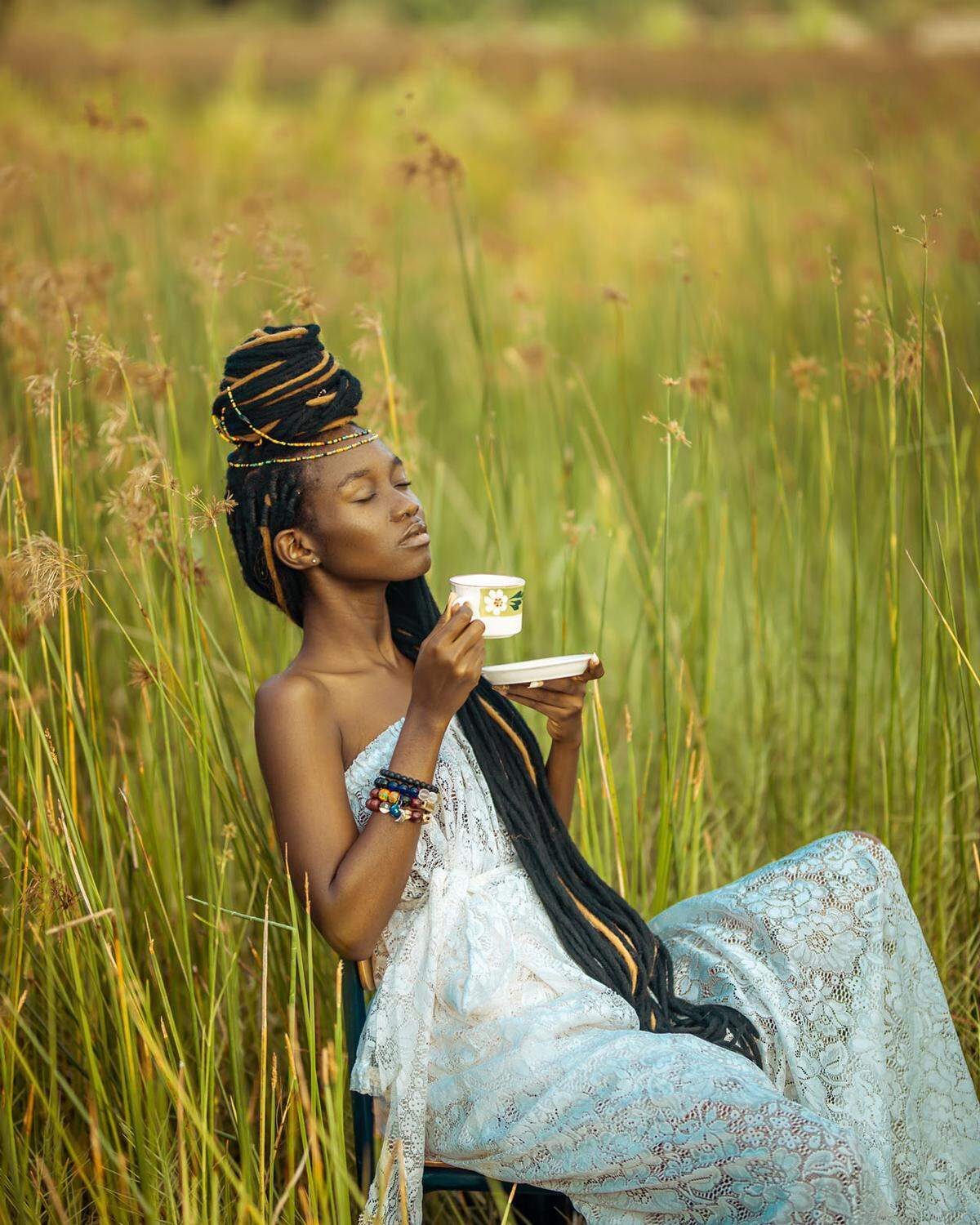 Dieses Foto trägt den Titel: "Alleine mit meinen Gedanken". Frieden heißt auch Gesundheit, schreibt der Fotograf aus Ghana dazu.