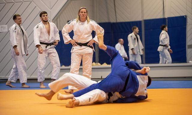 Yvonne Bönisch beim Training