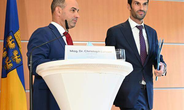 Christoph Luisser und Udo Landbauer (beide FPÖ) zeigen sich hocherfreut über den Covid-Hilfsfonds.