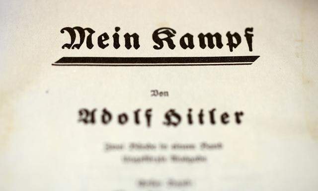 The title page of Adolf Hitler´s book ´Mein Kampf´ is pictured in Berlin