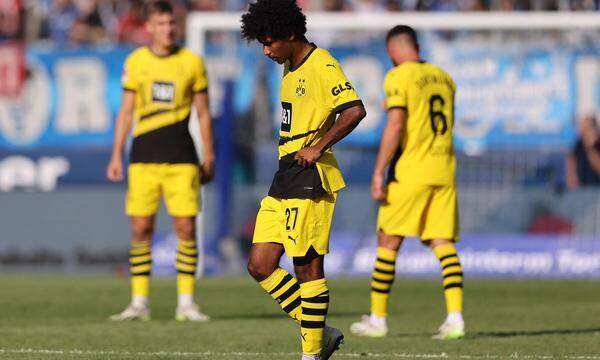 Enttäuschte Dortmunder: Karim Adeyemi und Co. 