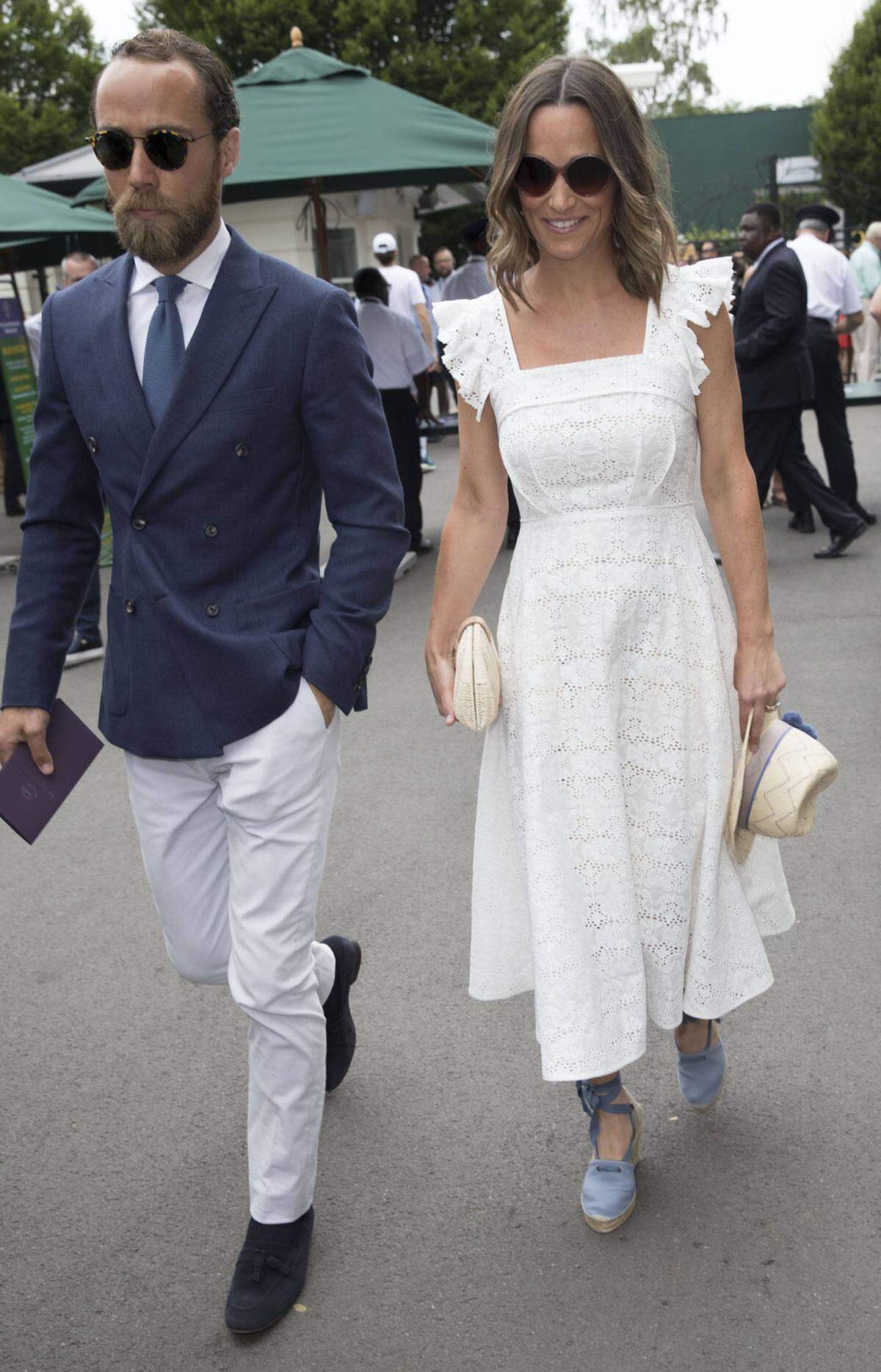 Auch Pippa Middleton, die Schwester von Herzogin Catherine, ist ein großer Tennisfan. Sie kam mit ihrem Bruder James zu einem Turnier.