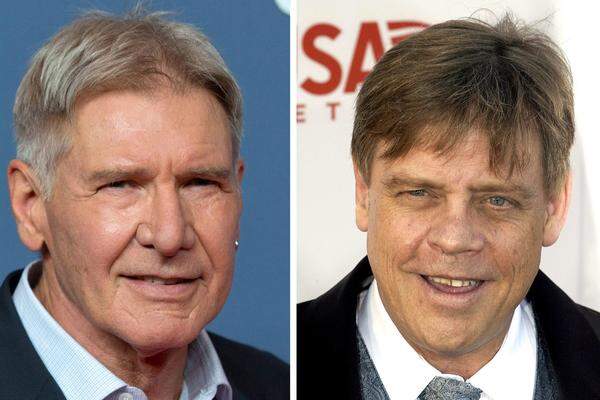 Mark Hamill und Harrison Ford kehren in ihren Paraderollen zurück: Hamill schlüpft in den Jedi-Mantel des gealterten Luke Skywalker, Ford mimt den ehemaligen Schmuggler Han Solo.