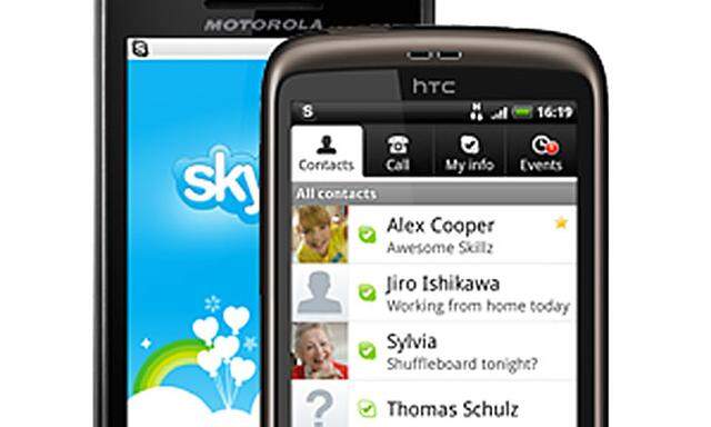 Skype sofort fuer AndroidHandys