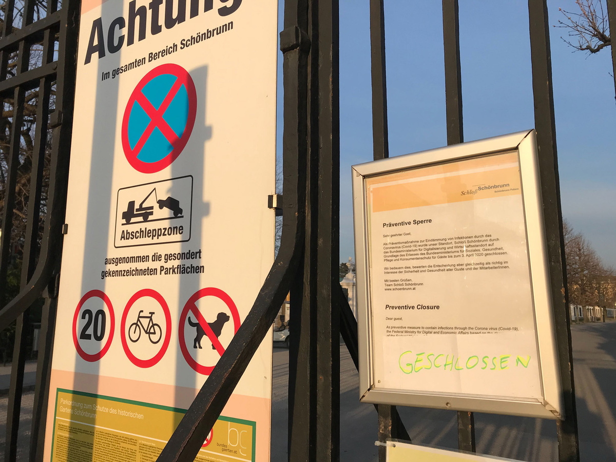 In Schönbrunn bleiben die Tore bis voraussichtlich 3. April geschlossen. 