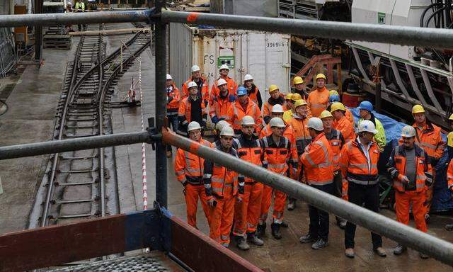 U5 Tunnelbaustelle 2015 03 26 Berlin Deutschland Baustelle der beiden Tunnelroehren der Berliner