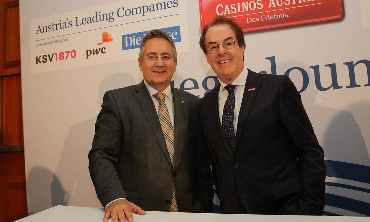 Casino Graz-Direktor Andreas Sauseng (l.) und Saubermacher-Aufsichtsratschef Hans Roth.