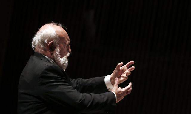 Polish composer Krzysztof Penderecki conducts the Israel Philharmonic Orchestra in Tel Aviv