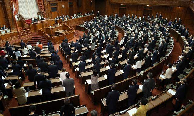 Ein Blick ins japanische Parlament: Der Abgeordnete Yoshikazu Higashitani war hier nie anzutreffen.