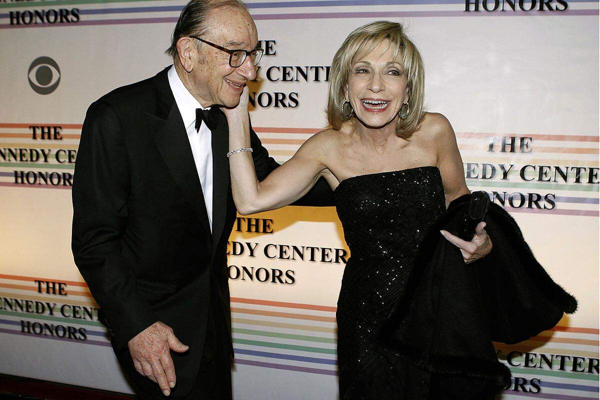 Der frühere Vorsitzende der US-Notenbank Alan Greenspan und seine Frau, die Journalistin Andrea Mitchell.