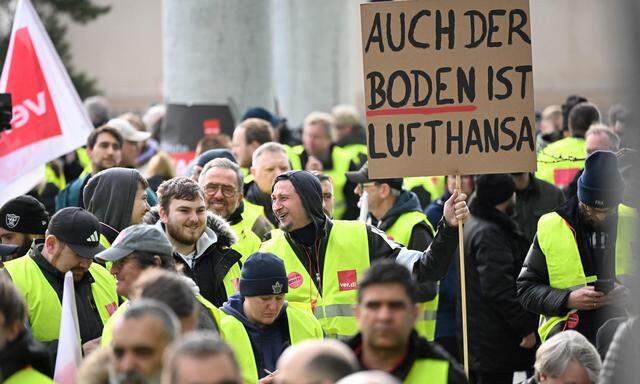 Protest des Lufthansa-Bodenpersonals