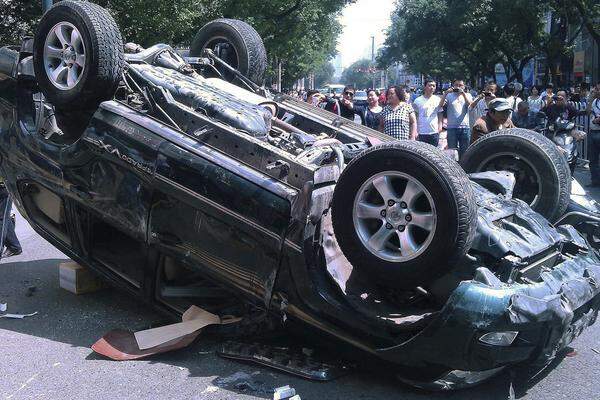 In Xian gehen Autos japanischer Marken in Flammen auf.