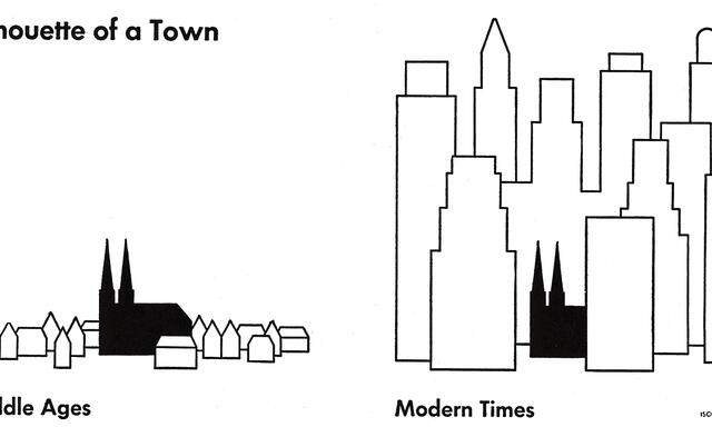 Bildsprache. Auch der Wandel der Städte war eine Entwicklung in der Moderne, die Otto Neurath in klaren Bildern darstellt.