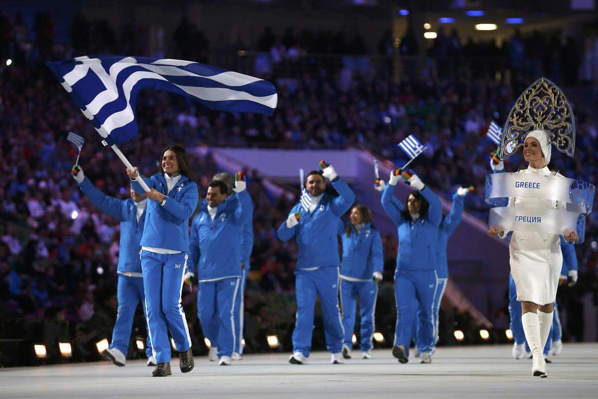 Dann zogen die fast 3000 Athleten ins Stadion ein. Den Auftakt machte traditionell Griechenland.