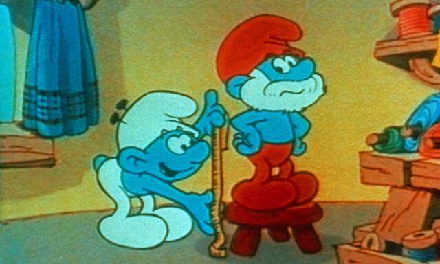 Papa Schlumpf beim Schneiderschlumpf (Zeichentrickserie, Belgien/USA, 1981)