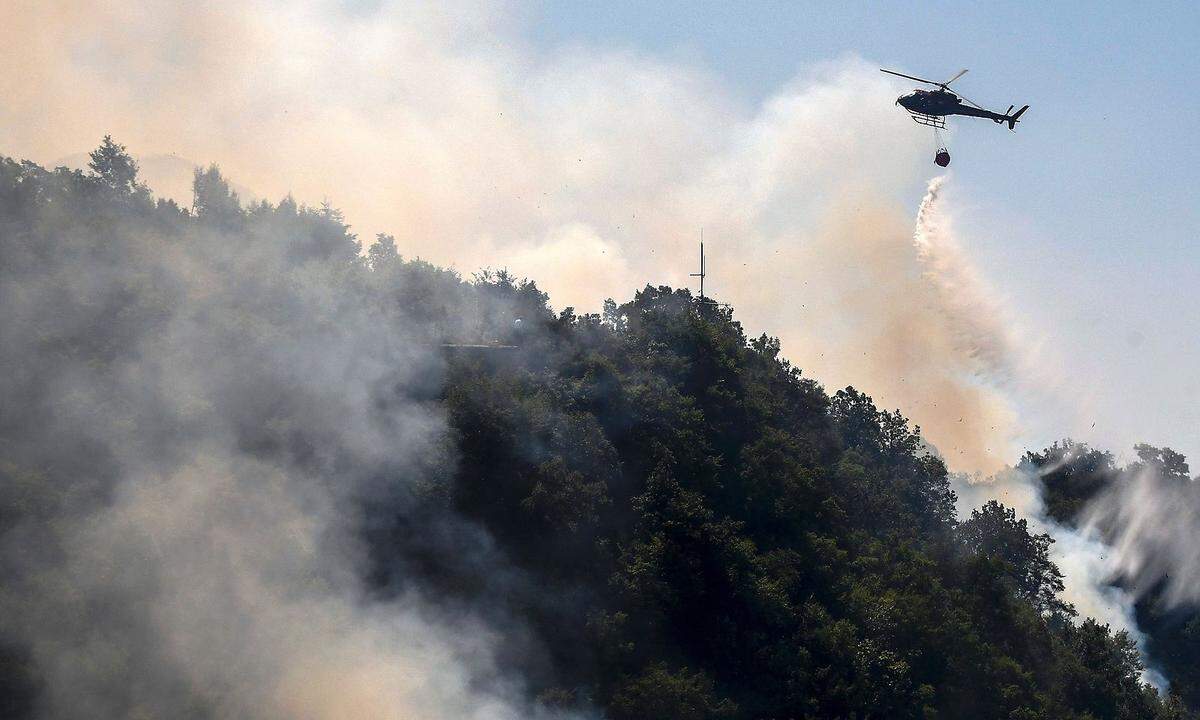 Das albanische Innenministerium verlangte wegen zahlreicher Brände die Ausrufung des Ausnahmezustandes, der aber noch nicht verhängt wurde, weil die neue Regierung nach der Parlamentswahl noch nicht steht. Nach einem Hilferuf an den Nachbarn schickte Griechenland zwei Löschflugzeuge.