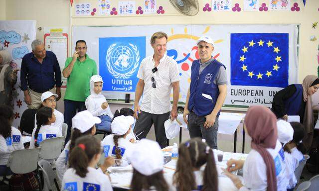 Der ehemalige EU-Botschafter bei der Palästinenserbehörde, Sven Kühn von Burgsdorff, bei einer EU-geförderten Veranstaltung in Gaza-Stadt im Juli diesen Jahres.