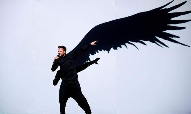Sergey Lazarev representing Russia performs with the song ´You Are The Only One´ during the Eurovision Song Contest final at the Ericsson Globe Arena in Stockholm
