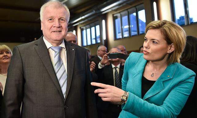 CSU-Chef Horst Seehofer mit der Julia Klöckner, der Spitzenkandiatin der CDU in Rheinland-Pfalz.