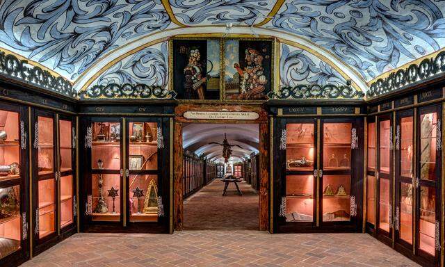 Die Schatzkammer auf Burg Forchtenstein. Ein Teil der Sammlung wurde jedoch vor 100 Jahren nach Ungarn verbracht. Und ist dort bis heute.
