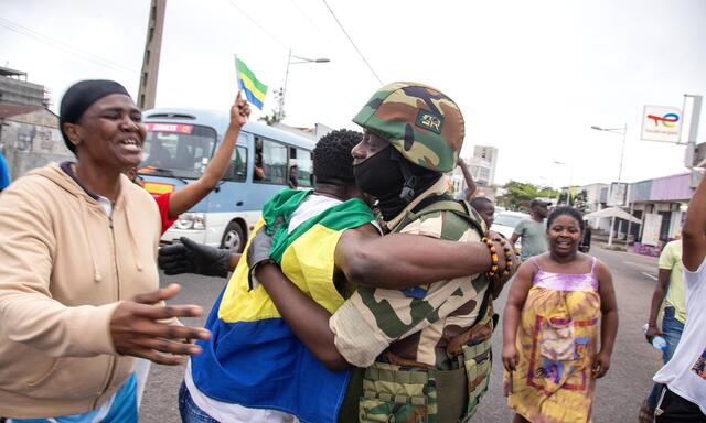 Gabun am Mittwoch, nach der Regierungsübernahme durch das Militär.