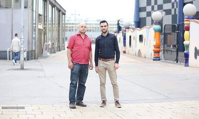 Saleh Yassin und Mohammed Hisham Hawat (v. l.) wollen sich noch immer selbstständig machen.