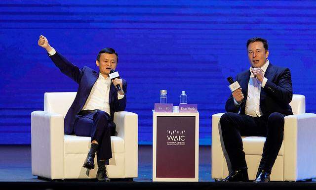 Tesla Inc CEO Musk and Alibaba Group Holding Ltd Executive Chairman Ma attend the World Artificial Intelligence Conference in Shanghai