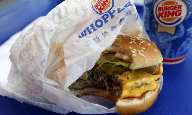 File picture of a half-eaten Burger King hamburger