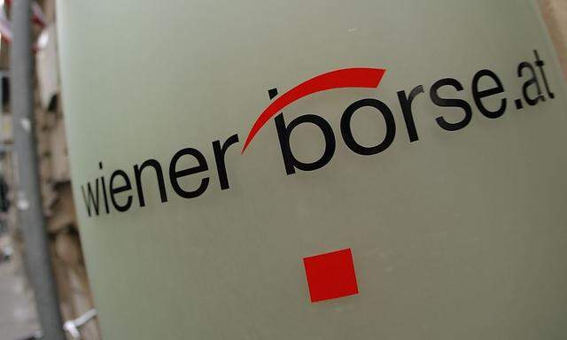 The Vienna Stock Exchange (Wiener Boerse) logo is displayed next to the company's street entrance in Vienna