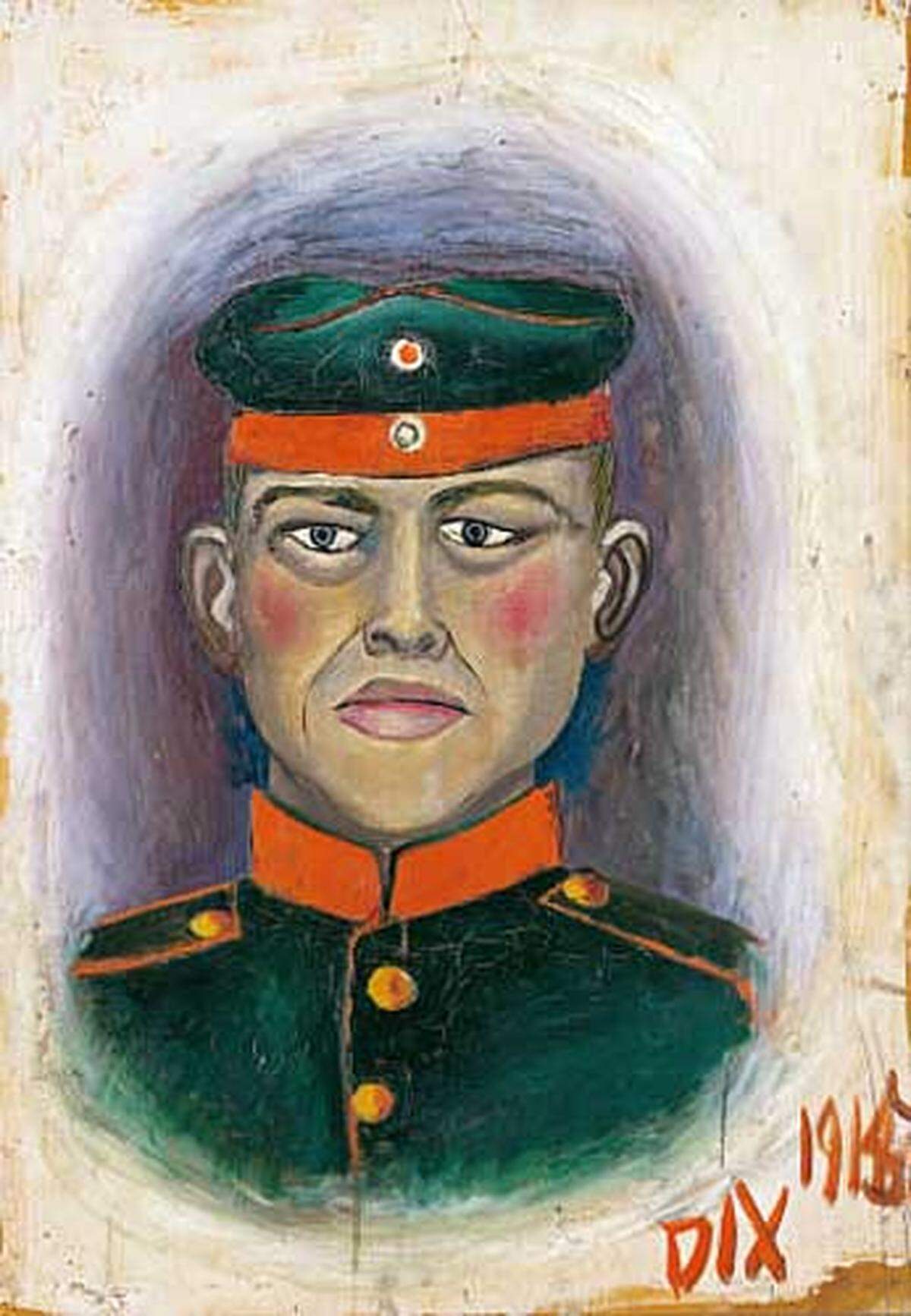  Im Bild: Otto Dix: "Selbstbildnis als Schießscheibe", 1915, Kunstsammlung Gera, Otto Dix Haus (c) VBK Wien, 2009