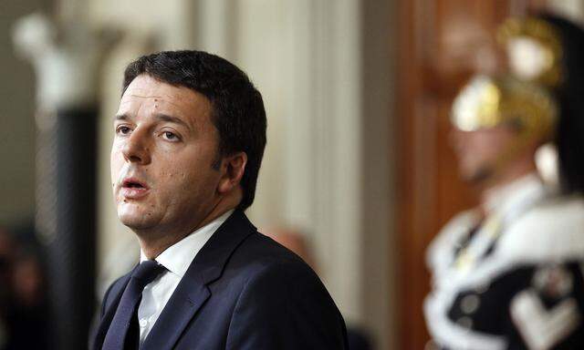 Matteo Renzi News Conference Following Meeting With Italian President Giorgio Napolitano