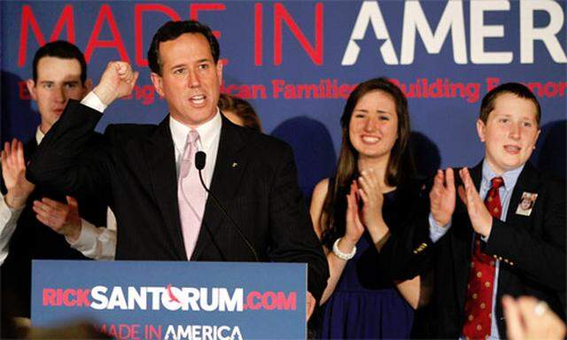 Santorum gewann USVorwahlen zwei