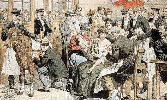 Es war einmal die Pockenimpfung - Abbildung 1905, Le Petit Journal Paris 