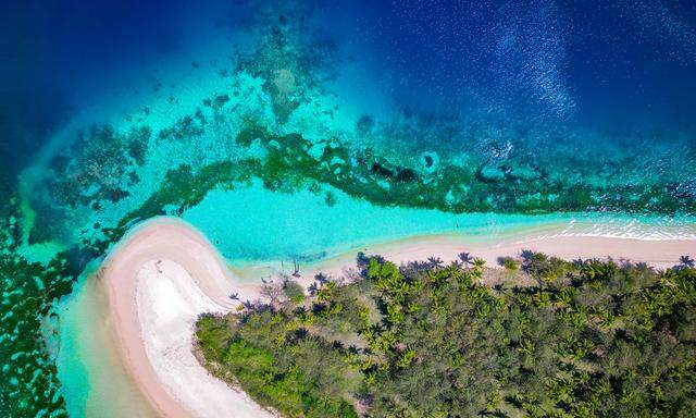 Blue Lagoon auf Fidschi. 