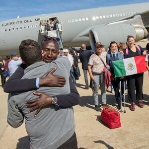 Ankunft in Spanien nach der Evakuierung 