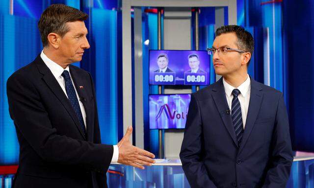 Borut Pahor und Marjan Šarec (r.).