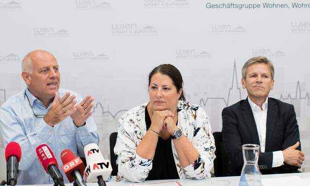Rot-grünes Duo mit einem Ex-Minister: Stadträtin Gaal, der grüne Planungssprecher Chorherr (li) und Sozialbau-Chef Ostermayer.