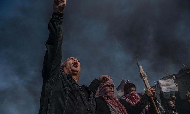 Anti-israelische Demonstranten in Ankara.
