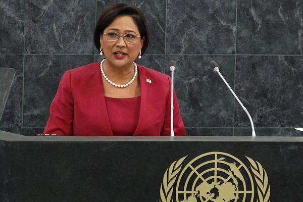 Kamla Persad-Bissessar ist seit 2010 Premierministerin des Inselstaates Trinidad und Tobago. Persad-Bissessar hat indische Wurzeln und ist hinduistischen Glaubens.