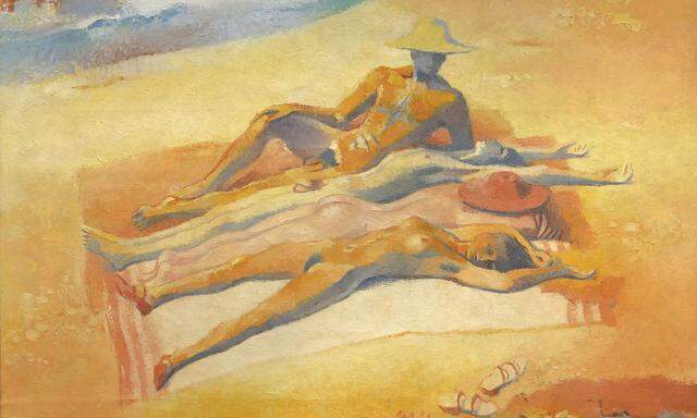 „Sonnenbad“ von Georg Jung, 1946, war in der Secession ausgestellt und wird von W&K für 110.000 Euro angeboten.