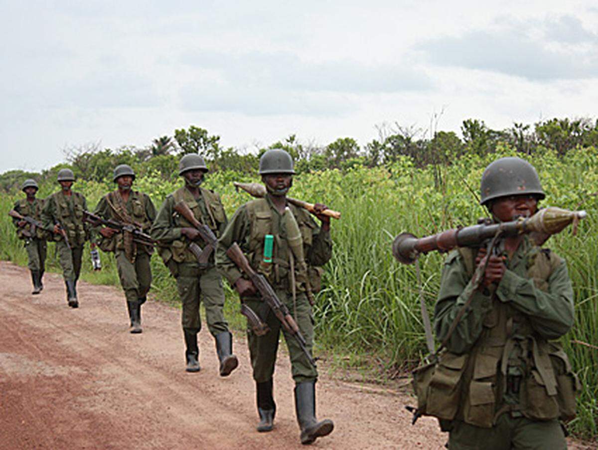 Die in Dungu stationierten Soldaten gehören zur kongolesischen Präsidentengarde.